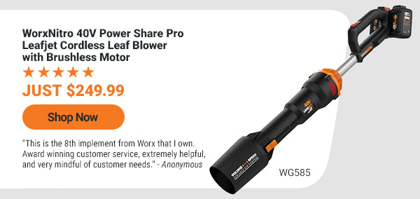 DROP EVERYTHING FREE shipping on orders over 50 Worx